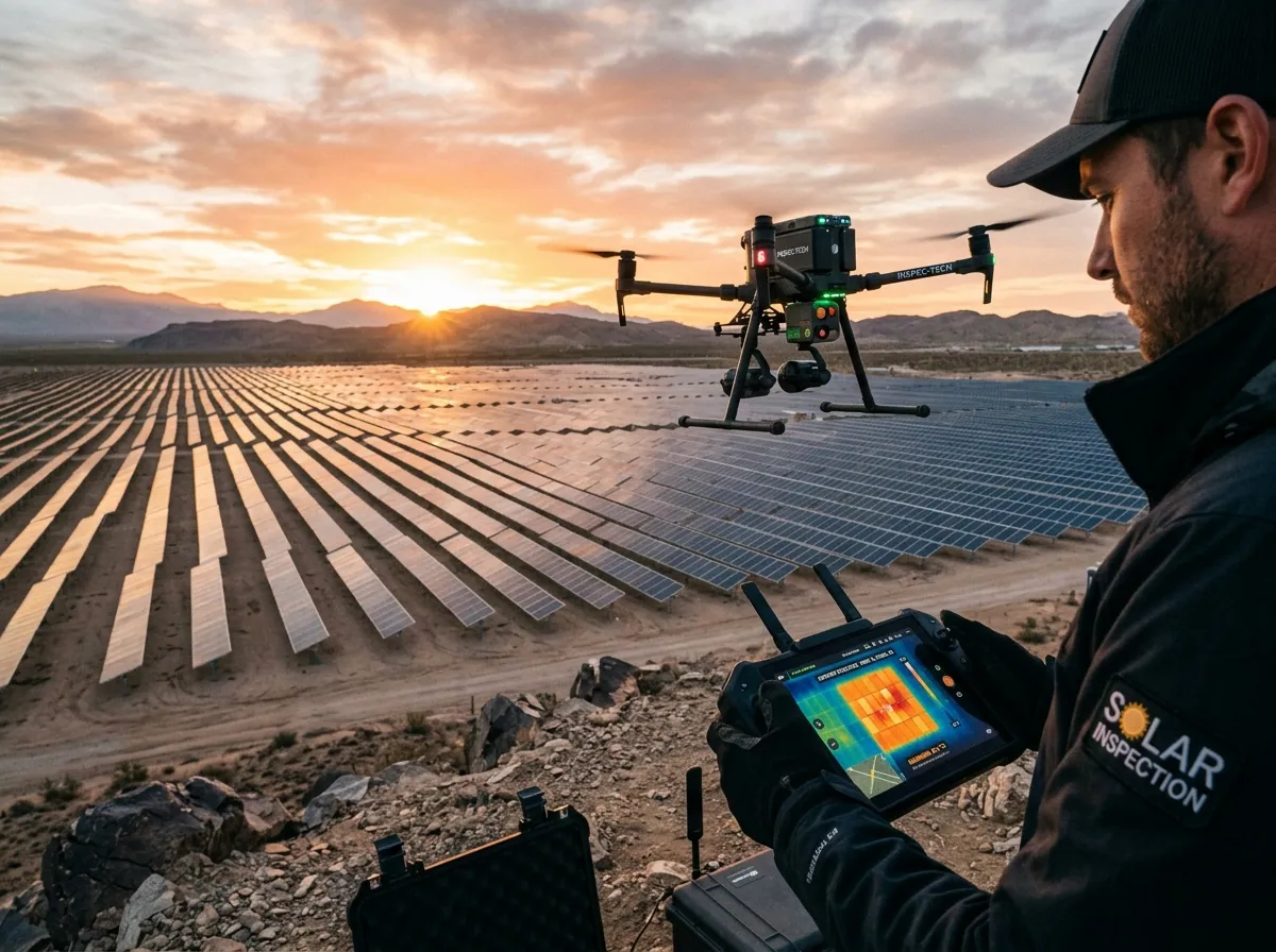 Drone AI O&M - step 06 of the VENAARC solar installation process