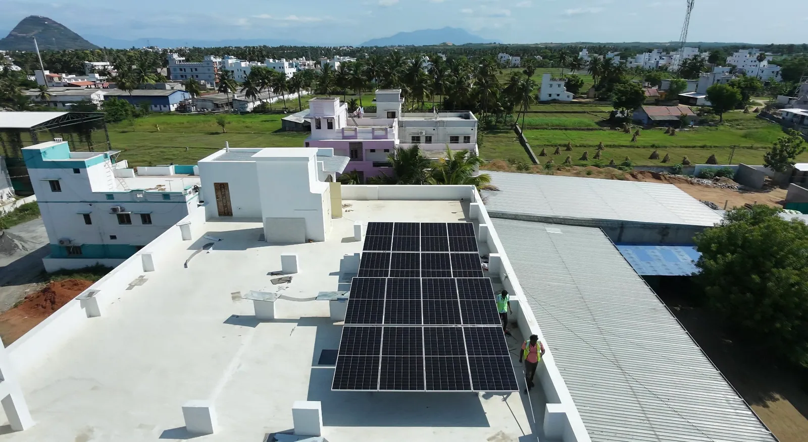 85 kW solar installation on a commercial building in Salem, Tamil Nadu - Institutional Transit Solar Depot